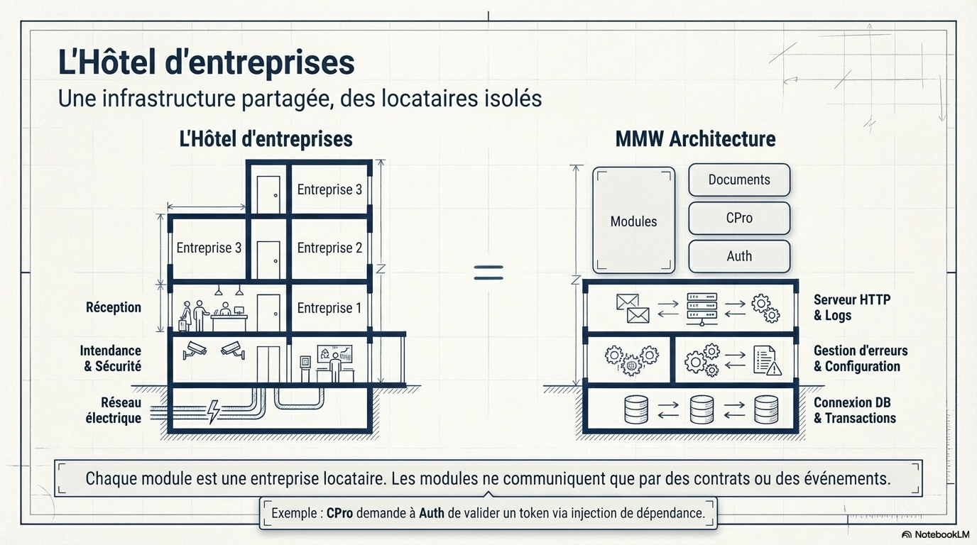Analogie avec  l'hôtel d'entreprises